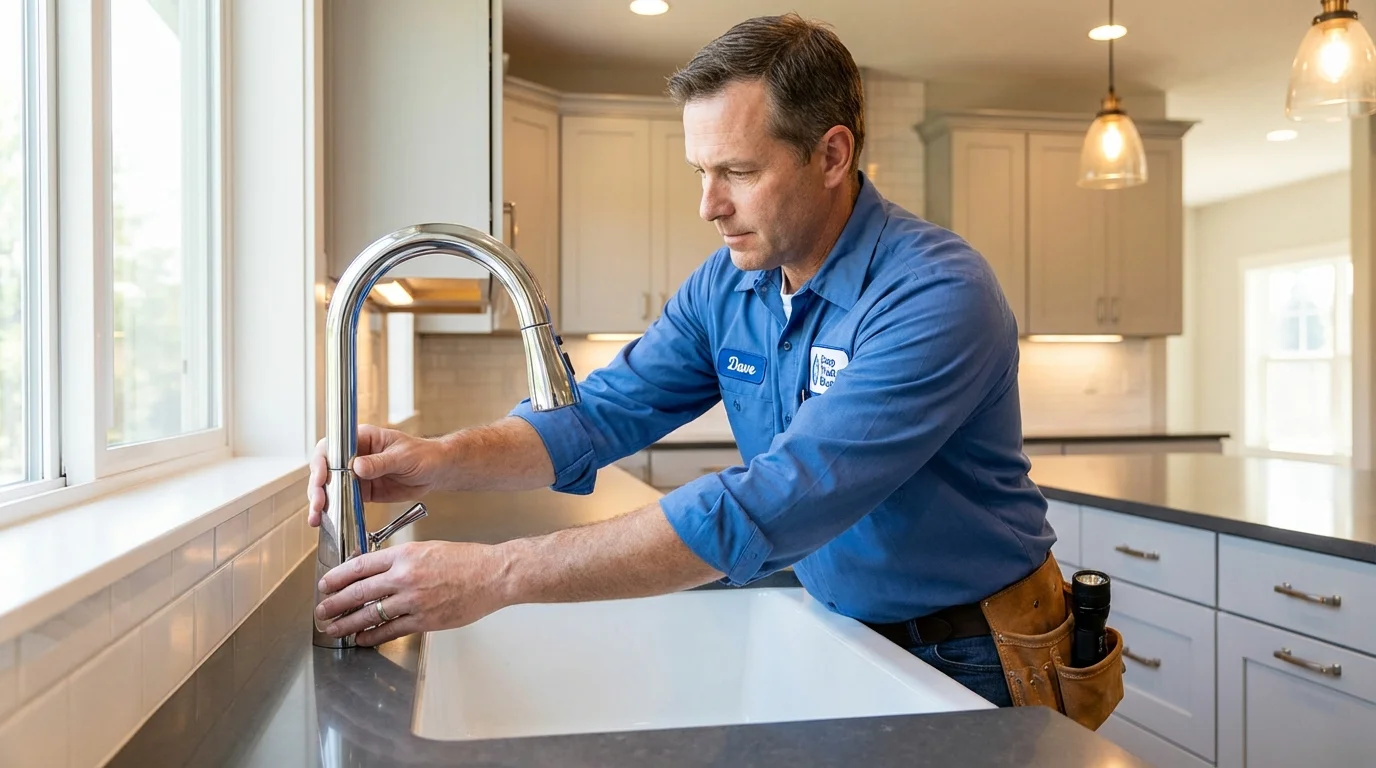 Kitchen faucet installation by Johns Plumbing LLC in Tishomingo